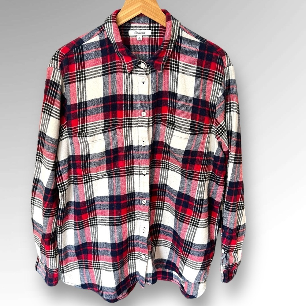 Madewell Womens Plaid Flannel Shirt Classic.